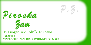 piroska zam business card